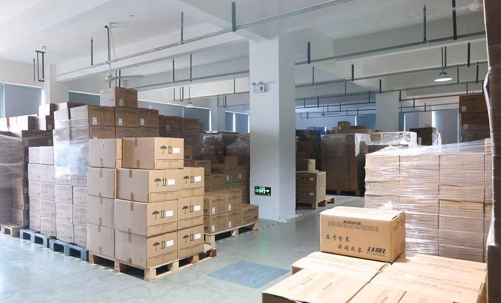 A corner of the finished self-adhesive label paper warehouse
